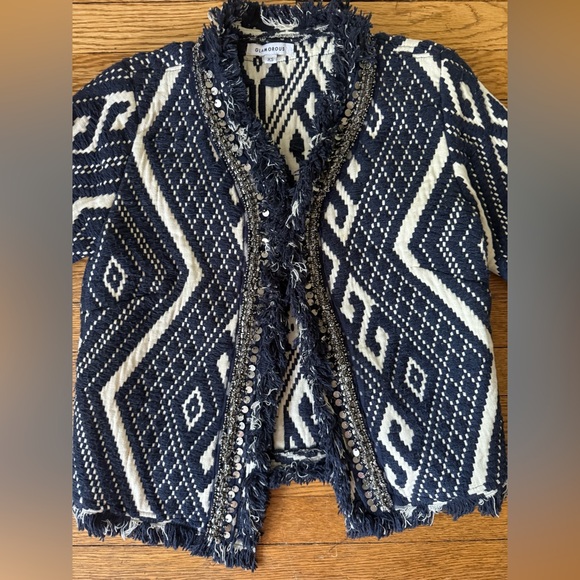 Glamorous Navy and White Blazer - Size XS - Picture 3 of 4